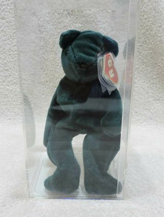Authenticated Ty Beanie Baby Old Face Jade Teddy Bear Of 2nd Gen Mwmt Mq