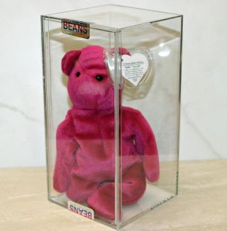 Ty Authenticated Old Face Teddy Magenta German Korean Tags Mwmt Mq - Ap 11521