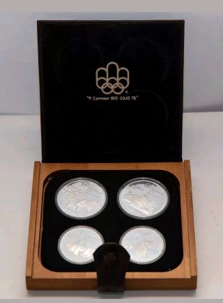 1976 Montreal Olympic Games 4 Coin Deluxe Silver Proof Coins Set 1 Geogr 60 Off