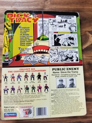 PLAYMATES 1990 DICK TRACY COPPERS AND GANGSTERS THE TRAMP ACTION FIGURE 2