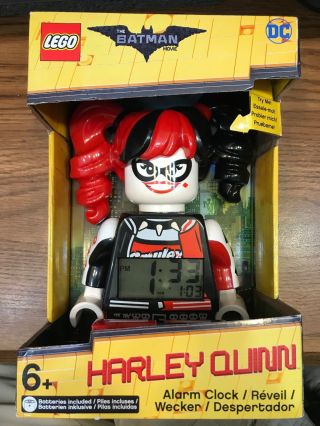Lego Batman Movie Harley Quinn Kids Lcd Display Alarm Clock Nib