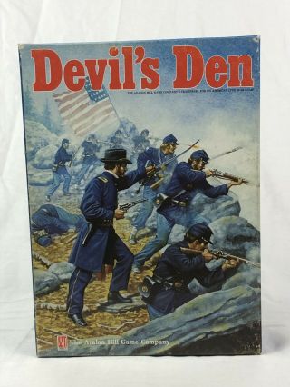 Avalon Hill Devil’s Den Civil War Bookcase Game Unpunched