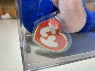 Authenticated Ty Beanie Baby Peanut the Royal Blue Elephant 3rd HT 1st TT MWMT 2