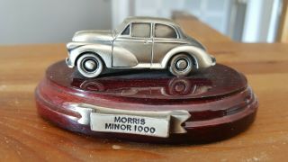 Htf Morris Minor 1000 Saloon Desktop Pewter Car - Mark Models Ltd