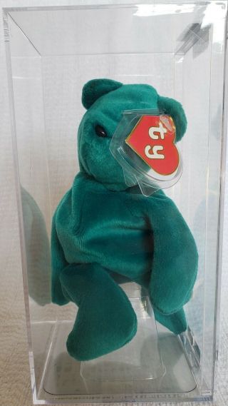 Mwmt Mq 2nd Generation Old Face (of) Teal Teddy Ty Beanie Baby
