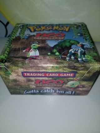 Pokemon Neo Discovery 1st Edition Empty Booster Box