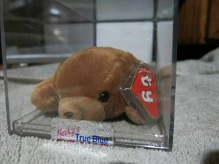 Authenticated Brownie 1st Gen Hang & Tush Ty Beanie Baby Mwmt Mq.  Perfect