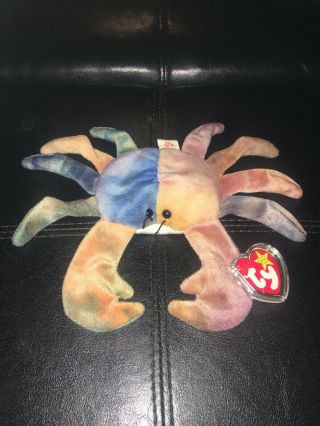 Claude The Crab Ty Beanie Baby 1996 - Hang Tag Punctuation Error