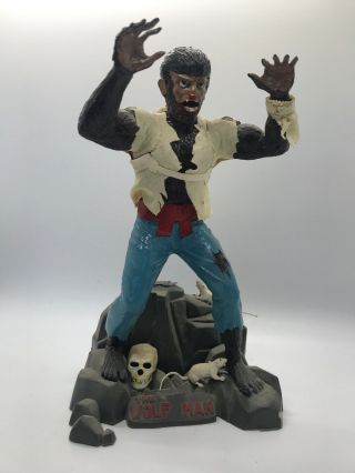 Vintage 1962 Aurora The Wolf Man Monster Model Kit Built Painted Cloth Clothes