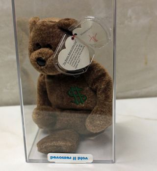 Ty Authenticated Billionaire Bear 1 Signed Mwmt - Mq Ty Beanie Baby (ap11377)