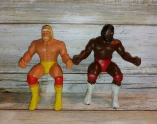 Vintage Ljn Wwf Thumb Wrestler Action Figures 1985 Big Hulk Hogan Junkyard Dog