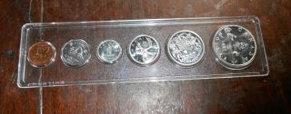 Canada/canadian Proof Like 1957 Coin Set In Holder