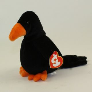 Ty Beanie Baby - Caw The Black Crow (3rd Gen Hang Tag - Mwmts)