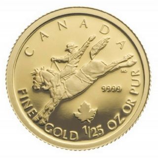 Cowboy - 2006 Canada 50 - Cent 1/25th Oz.  Gold Coin