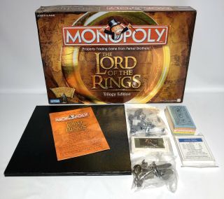 Lord Of The Rings Monopoly Trilogy Edition 2003 Complete Ships