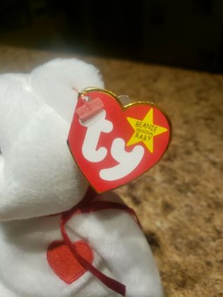 ULTRA RARE Valentino TY beanie baby with errors and brown nose 8 Errors 2