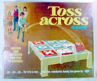 1969 Vintage TOSS ACROSS Game IDEAL Toy BOX Tic Tac Toe BEAN BAGS Cornhole 2