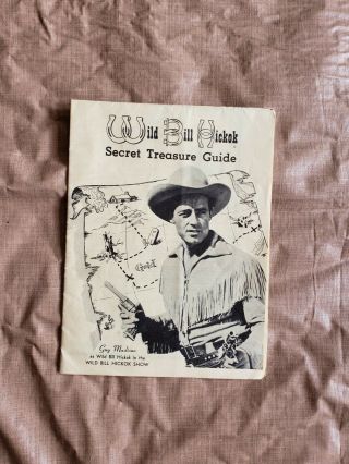 Vintage 1950 Rand Mcnally Wild Bill Hickok Secret Treasure Guide Promotional Map