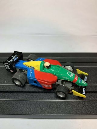 Tyco Afx 19 Benetton F1 Indy 440x2 Chassis,  Runs Well,  Car