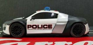 Scalextric C3932 Audi R8 Police Car 1/32 Slot Car W/scalextric Digital Chip.