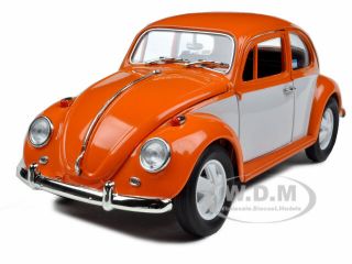 Boxdented 1967 Volkswagen Beetle Retro Paint Orange/white 1/18 Greenlight 12838