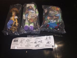 Complete Set of 3 Burger King Toy Story Andy ' s Toys - Buzz,  Woody & RC Car 2