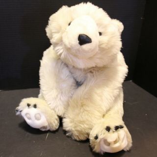 Ditz Polar Bear Stuffed Toy Hug Rug 26 " Plush Weighted Beanie Therapy Hen House