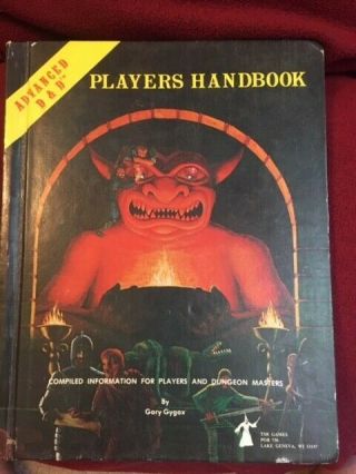 Advanced Dungeons And Dragons Players Handbook 1980 Sixth Edition Gygax.  Good