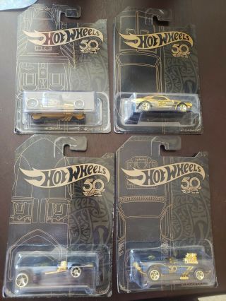 Hot Wheels 50th Anniversary Black And Gold Complete Set With Chase Camaro 2