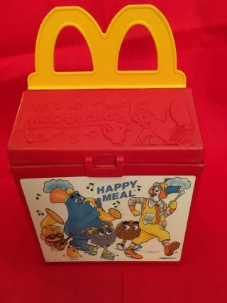 Vintage 1989 Fisher Price Mcdonalds Happy Meal Lunch Box.