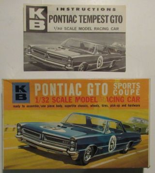 Vintage 1/32 Scale K&b Aurora Pontiac Gto 1960 