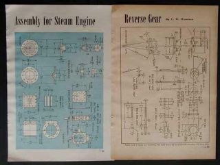 Vertical Steam Engine w/ Reverse Gear 1947 How - To build PLANS Heavy Duty 2
