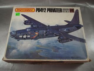 Pre Owned Matchbox Pb4y - 2 Privateer Liberator 1/72 Plastic Model Complete W/wear