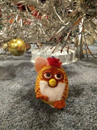 Furby Plush Keychain Backpack Clip Red & Yellow 2000 Mcdonald 