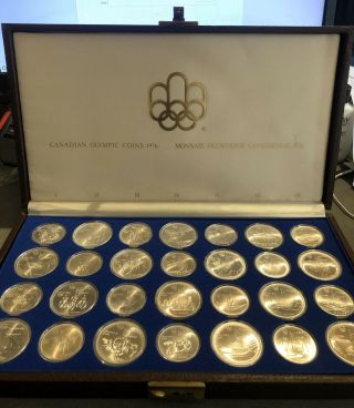 1976 Canada Olympic Uncirculated Set - 28 Sterling Silver $5 & $10 Coins