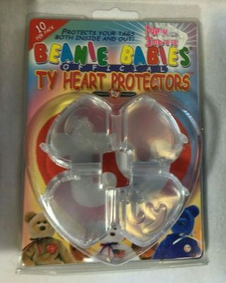 TY BEANIE BABIES HEART TAG PROTECTORS - 6 PACKS OF 10 EACH - - 60 Total 2
