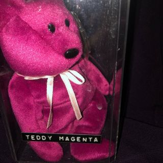Teddy Magenta Ty Beany Baby 1993 Cond Collectors