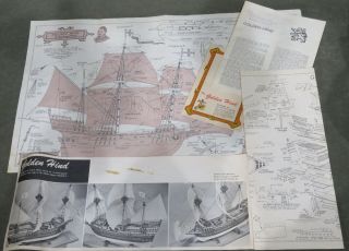 Scientific Golden Hind Wood Ship Model Sir Francis Drake 