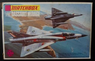 Matchbox Pk - 20 1:72 Scale Dassault Mirage Iii C (window Box) Plastic Model Kit