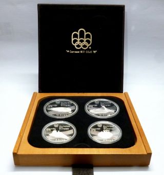Canada 1976 Olympic Silver Proof Set Of 4 Coins - Montreal 1976 5 - 10 Dollars
