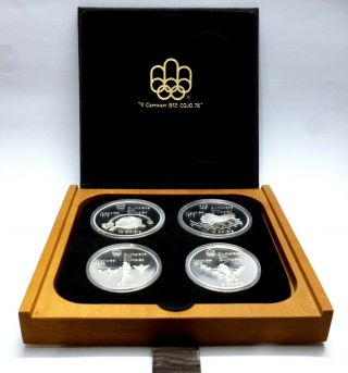 Canada 1975 Olympic Silver Proof Set Of 4 Coins - Montreal 1976 5 - 10 Dollars