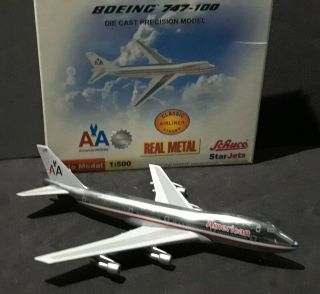 Starjets 1:500 Scale American Airlines Boeing 747 - 100 Jumbo Jet Airplane