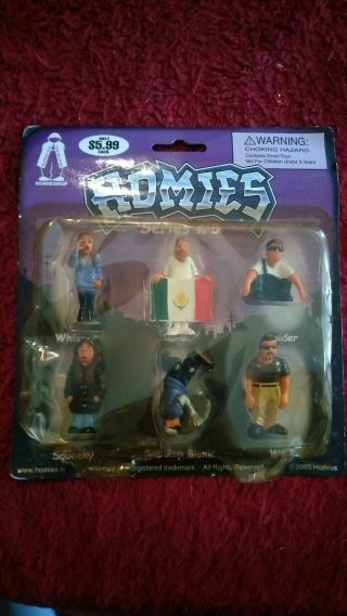 Homies Complete Figure Series 1 In Package Carded Set Of 6.
