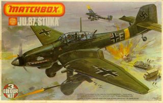 1974 Matchbox Models 1/72 Junkers Ju - 87 Stuka German Dive Bomber
