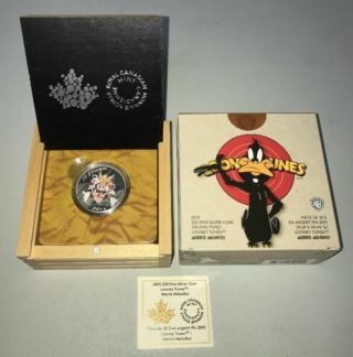 2015 Canada Looney Tunes " Merrie Melodies " $20 Fine Silver Coin W/ Box &