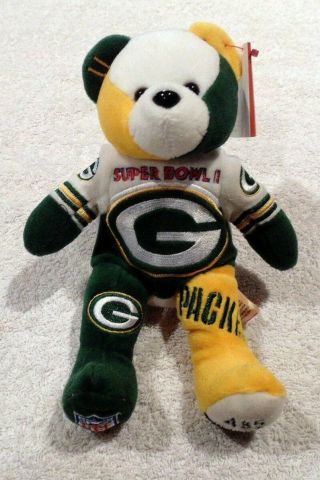 Rare Green Bay Packers Official Bowl Ii Collectible Plush Bear