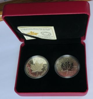 Canada 2018 Fine Silver 2 - Coin Set,  30th Anniversary Of The Maple Leaf (272016b)