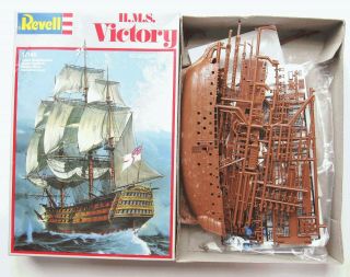 Revell Model Kit Lord Nelson Hms Victory 1983 Ship 5408 1/146 Open Box