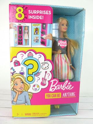 Mattel Barbie Surprise Career Doll You Can Be Anything 8 Mystery Accessories