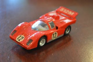 Vintage Tyco Slot Car Ferrari 512m Red Ho Scale